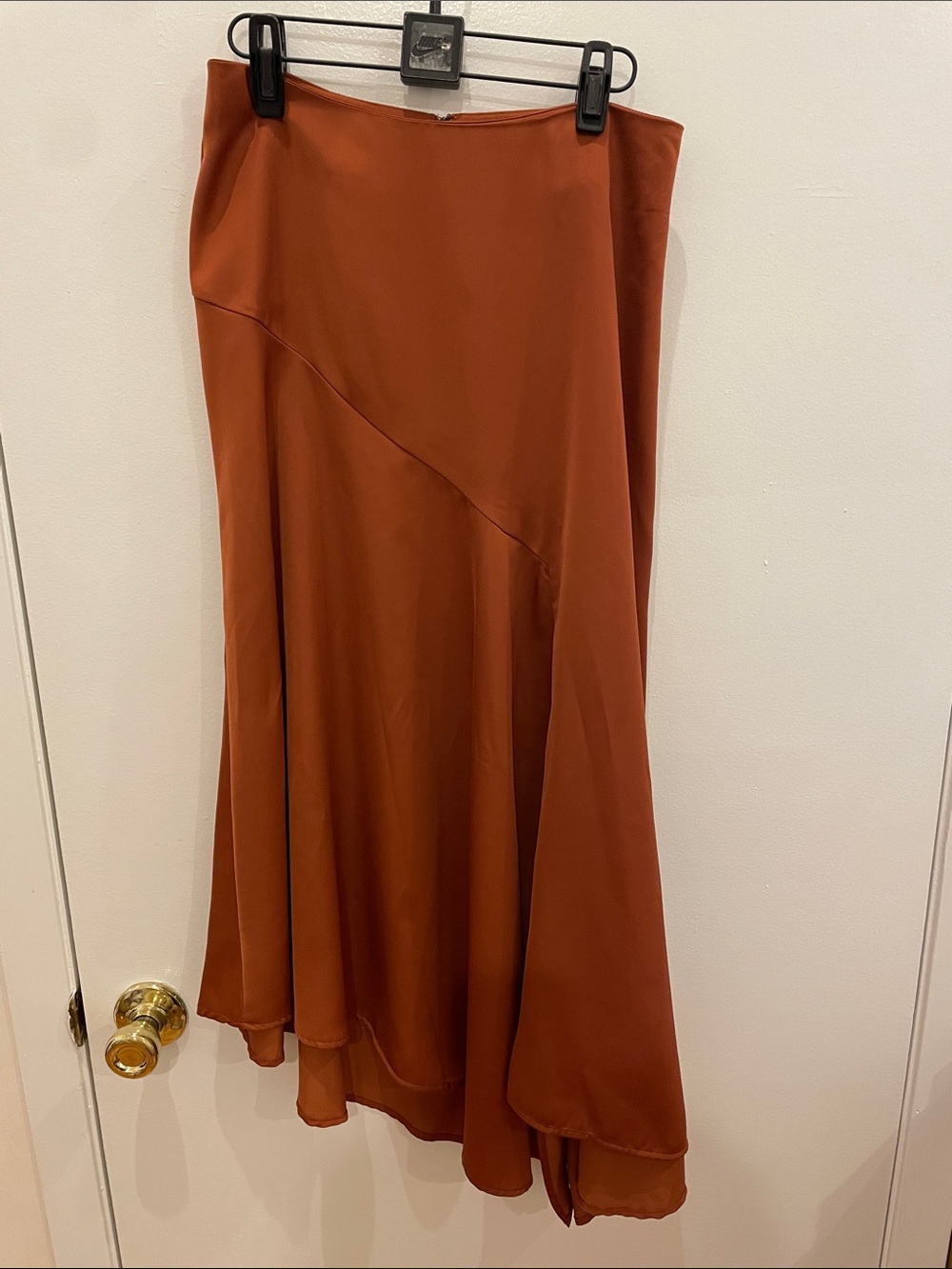 Who What Wear asymmetrical rust color skirt size 2